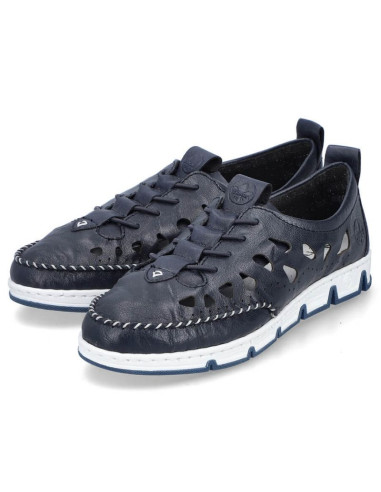 Skórzane półbuty ażurowe rieker w rkr652