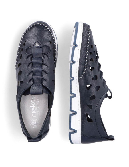 Skórzane półbuty ażurowe rieker w rkr652