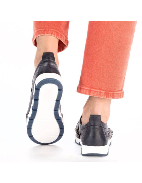 Skórzane półbuty ażurowe rieker w rkr652