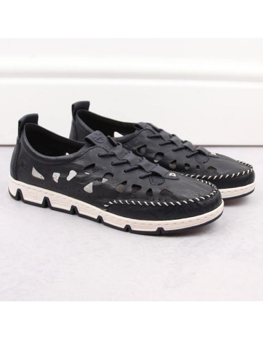 Skórzane półbuty ażurowe rieker w rkr652