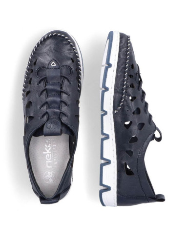 Skórzane półbuty ażurowe rieker w rkr652