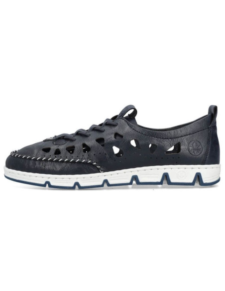 Skórzane półbuty ażurowe rieker w rkr652