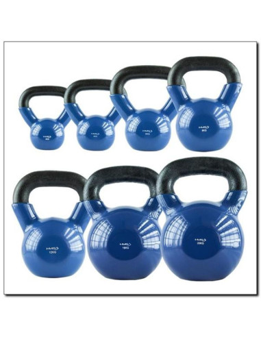 Kettlebell żeliwny blue hms knv
