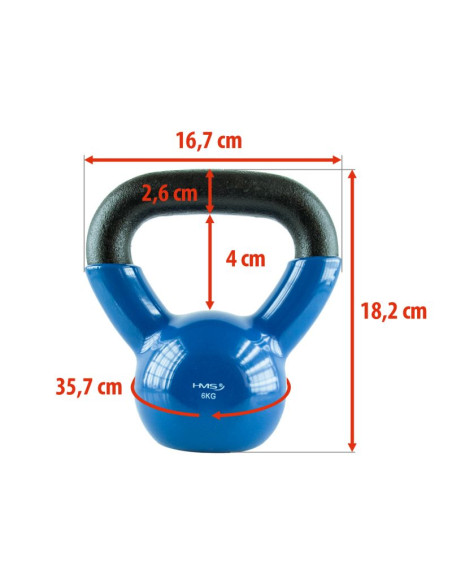 Kettlebell żeliwny blue hms knv