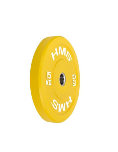 Talerz olimpijski hms yellow bumper 15 kg cbr15