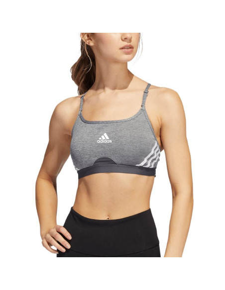 Stanik sportowy adidas aeroreact training light-support 3-stripes bra w
