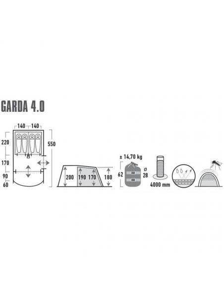 Namiot high peak garda 4.0 11821