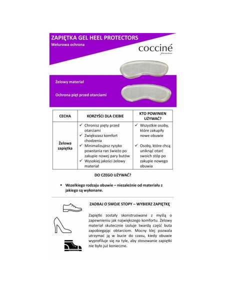 Zapiętka żelowa coccine