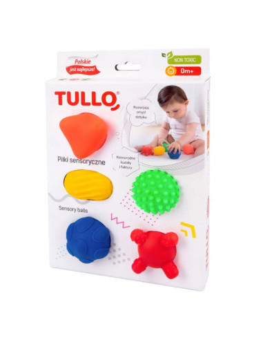 Piłki sensoryczne kształty 5 szt. am tullo kolorowe 420