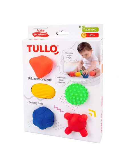 Piłki sensoryczne kształty 5 szt. am tullo kolorowe 420
