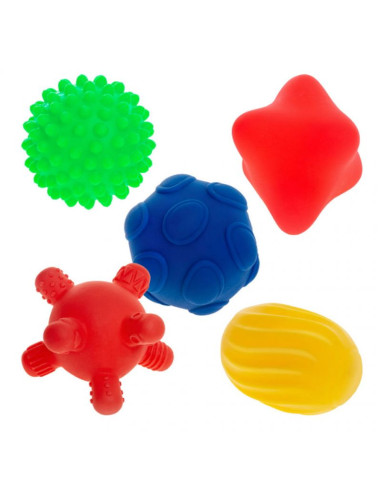 Piłki sensoryczne kształty 5 szt. am tullo kolorowe 420