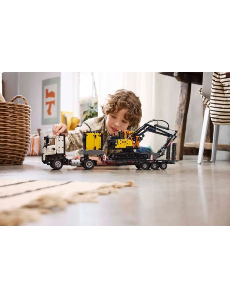 Lego technic 42175 ciężarówka volvo fmx i koparka ec230 electric