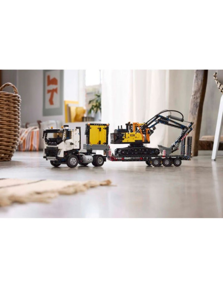 Lego technic 42175 ciężarówka volvo fmx i koparka ec230 electric