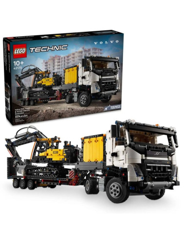 Lego technic 42175 ciężarówka volvo fmx i koparka ec230 electric