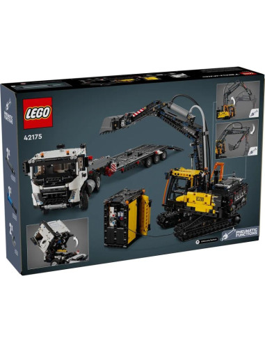 Lego technic 42175 ciężarówka volvo fmx i koparka ec230 electric