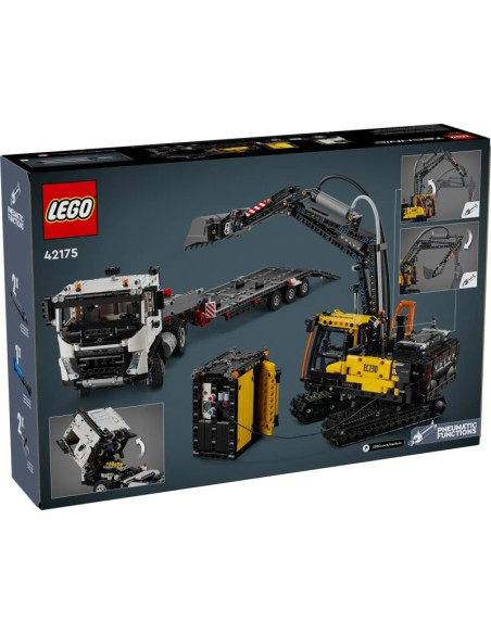 Lego technic 42175 ciężarówka volvo fmx i koparka ec230 electric