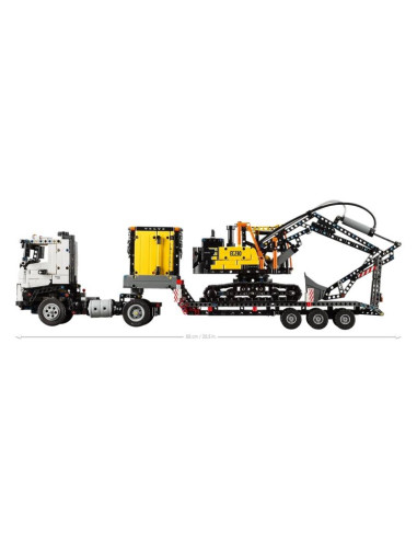 Lego technic 42175 ciężarówka volvo fmx i koparka ec230 electric