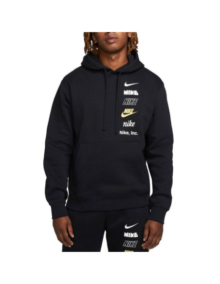 Nike bluza męska z kapturem club bb po hoodie mlogo dx0783-010