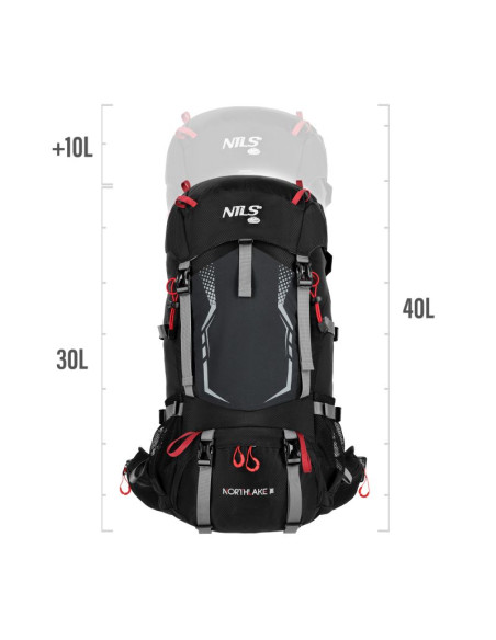 Nc1993 plecak turystyczny czarny northlake 30l+10 nils camp