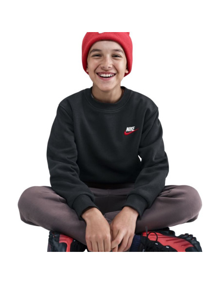 Bluza dla dzieci nike sportswear club fleece czarna fd3006 012