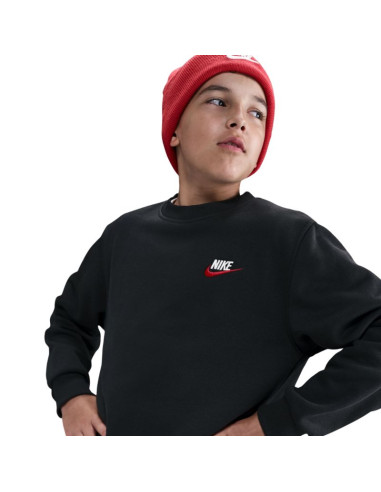 Bluza dla dzieci nike sportswear club fleece czarna fd3006 012