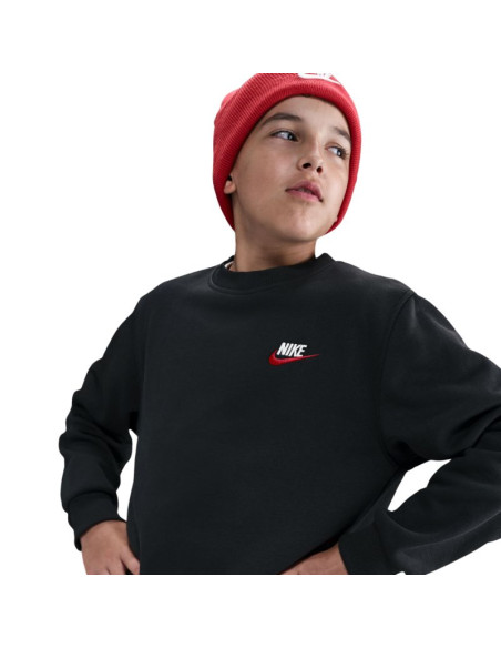 Bluza dla dzieci nike sportswear club fleece czarna fd3006 012