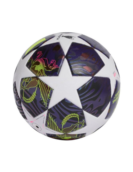 Piłka nożna adidas ucl 25/26 final league j290 fioletowo-biała jx9097