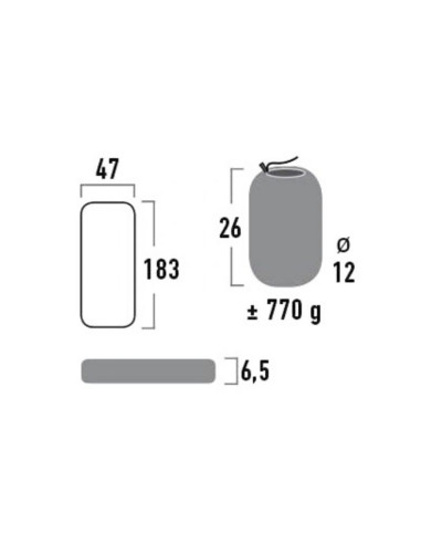 Mata high peak tulsa 183x47x6,5cm 41002
