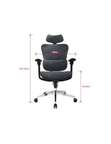 Wyposażenie: ergonomiczne krzesło biurowe + zagłówek/podłokietniki niebieski/lite sprzedaż detaliczna