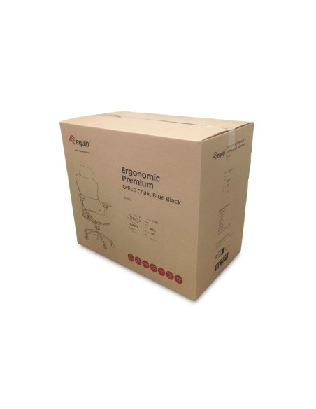 Wyposażenie: ergonomiczne krzesło biurowe + zagłówek/podłokietniki niebieski/lite sprzedaż detaliczna