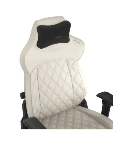 Corsair tc500 luxe fotel dla gracza tapicerowane siedzisko beżowy