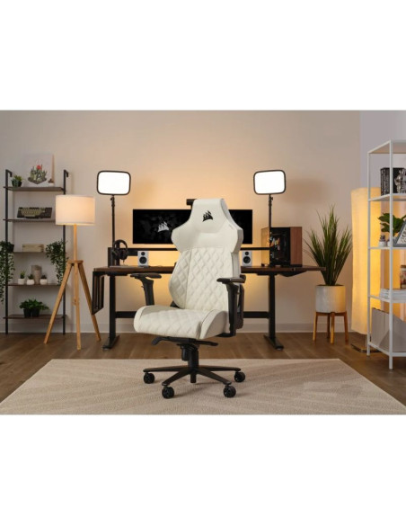 Corsair tc500 luxe fotel dla gracza tapicerowane siedzisko beżowy