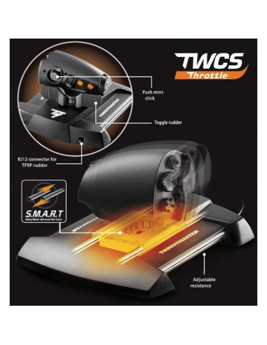 Thrustmaster joystick t16000m flight pack (pc)
