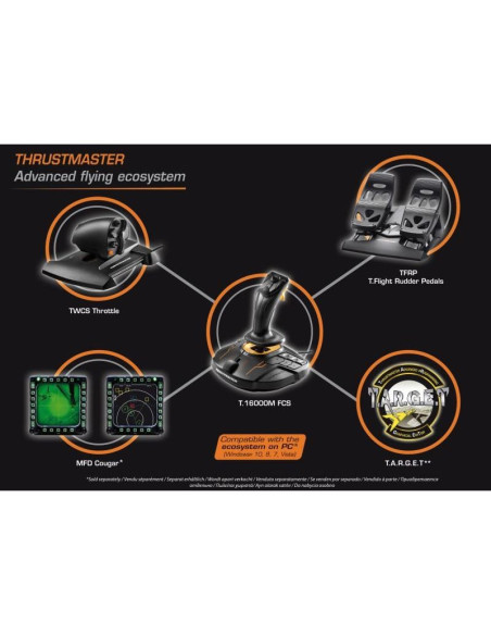 Thrustmaster joystick t16000m flight pack (pc)