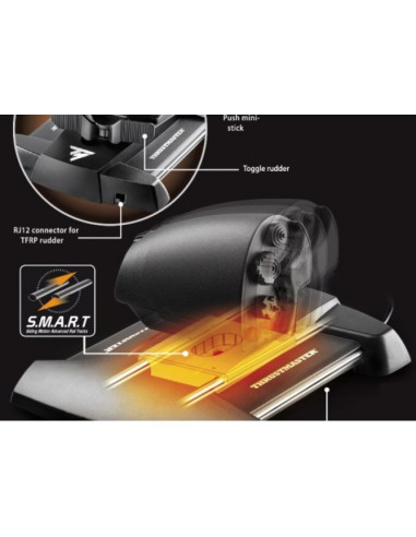 Thrustmaster t-16000m fcs hotas czarny, pomarańczowy usb joystick analogowa/cyfrowa mac, pc