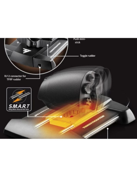 Thrustmaster t-16000m fcs hotas czarny, pomarańczowy usb joystick analogowa/cyfrowa mac, pc