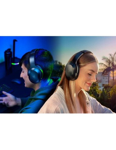 Razer barracuda pro zestaw słuchawkowy przewodowy i bezprzewodowy opaska na głowę gaming usb type-c bluetooth czarny