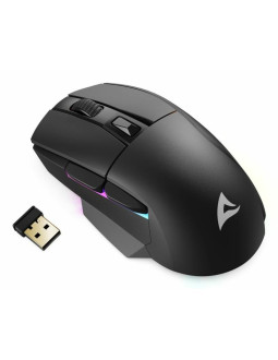 Mysz optyczna rgb skiller sgm50w czarna + stacja 2