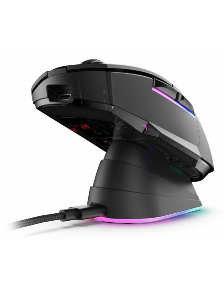 Mysz optyczna rgb skiller sgm50w czarna + stacja