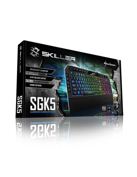 Klawiatura gamingowa sharkoon skiller sgk5 usb qwertz niemiecki czarna