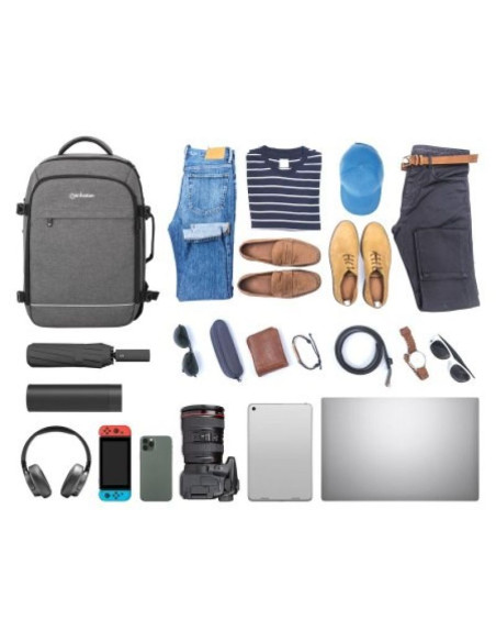 Manhattan 440370 torba na laptop 43,9 cm (17.3") plecak szary