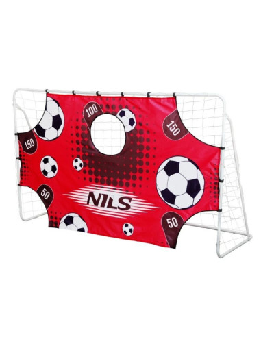 Bramka z siatką i panelem do celowania nils br240p 2w1 240x150cm