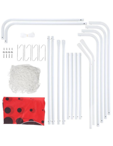 Bramka z siatką i panelem do celowania nils br240p 2w1 240x150cm