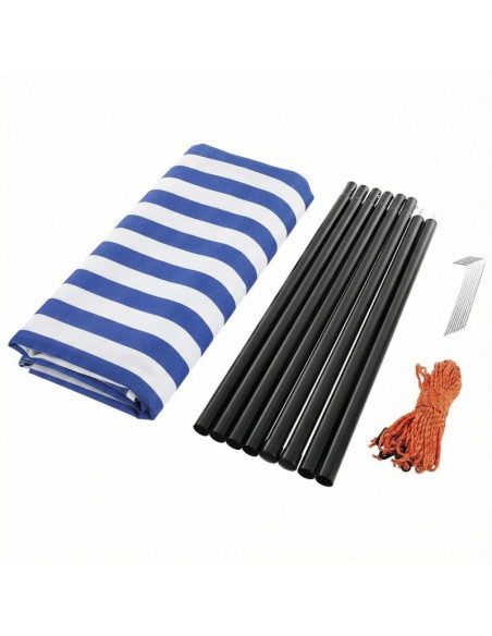 Namiot zadaszenie żagiel przeciwsłoneczny z słupkami 3x1,7m niebieski