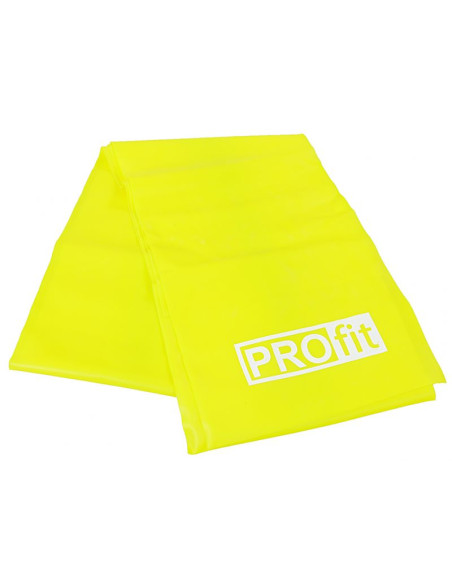 Guma fitness profit long light 200x15x0,35cm żółta dk 2227