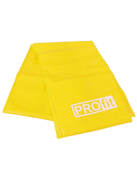 Guma fitness profit long light 200x15x0,35cm żółta dk 2227