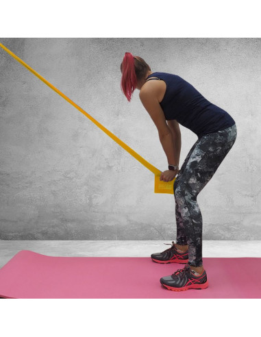 Guma fitness profit long light 200x15x0,35cm żółta dk 2227