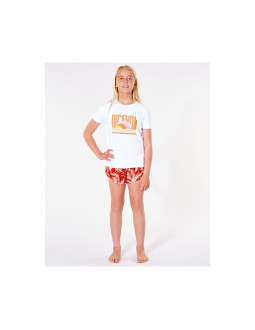 T-shirt rip curl surf revival tee - girl - biały 2