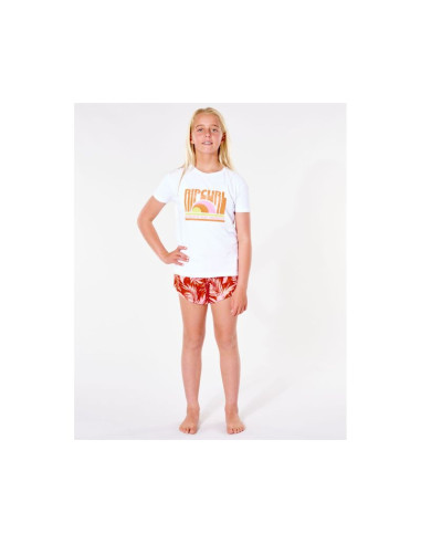 T-shirt rip curl surf revival tee - girl - biały