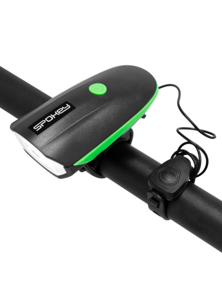 Lampka rowerowa z klaksonem spokey raini